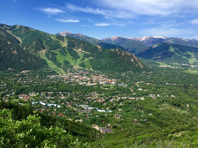 Overview of Aspen from Smuggler Mt. Road